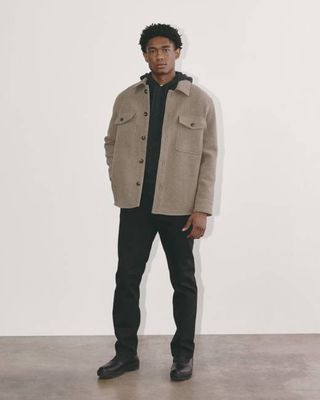 The Wool Overshirt | Heather Taupe