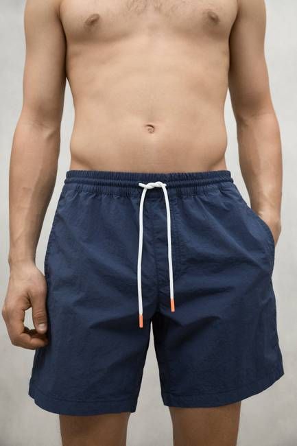 NAVY BLUE LANAI SWIM TRUNKS