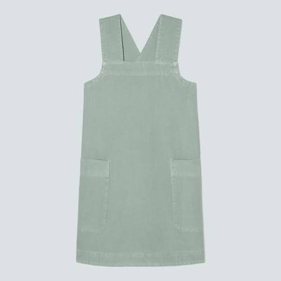 The Cross-Back Apron Mini Dress | Sea Glass