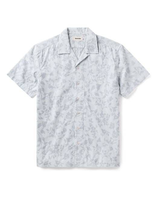 The Hawthorne Shirt in Sky Blue Floral Jacquard