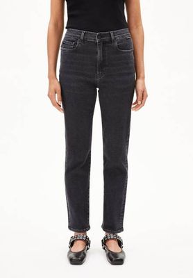 LEJAANI HIGH WAIST SLIM JEAN | blackish