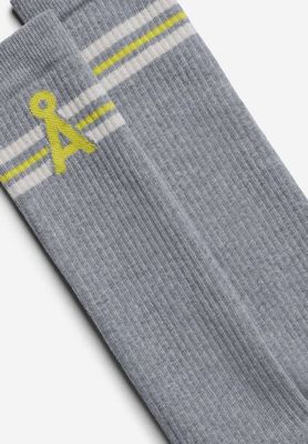 CARLO STRIPES SOCKEN | silbermeliert