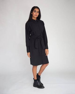 Perla Organic Cotton Dress In Black