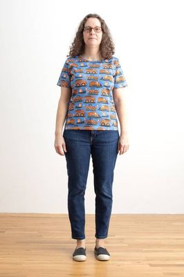 Austin Top - Roadwork Orange & Blue