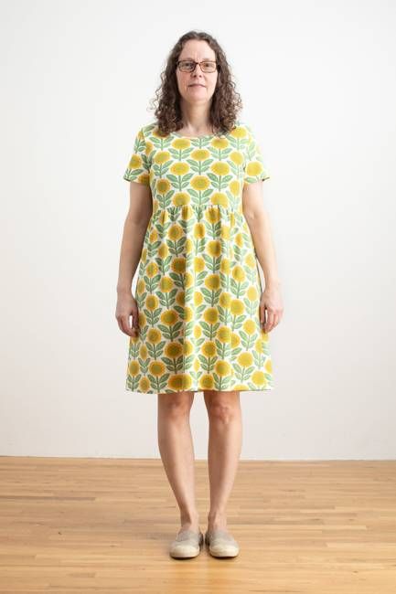 Stockholm Dress - Sunflowers Green