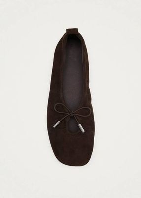 Rosalind Recycled Brown Leather Ballet Flats