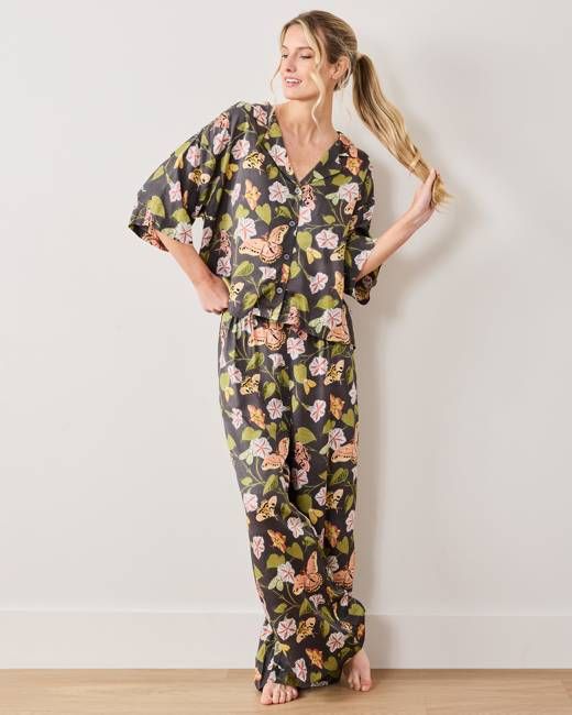 Midnight Flutter - Original Fit Tall Eco Satin Wildest Dreams Set - Slate