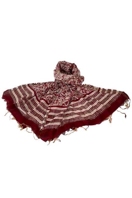 Chanderi Silk Cotton Blockprint Stole No. 11 Jodhpur Edit
