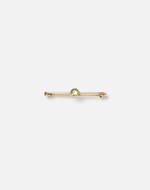 1900s 14k Gold and Peridot Broch Pin