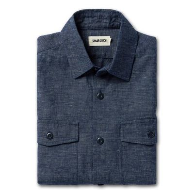 The Point Shirt in Indigo Slub