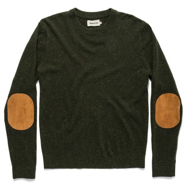 The Hardtack Sweater in Olive Cashmere Donegal