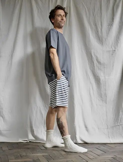 samson shorts / thunder grey stripe — Noctu