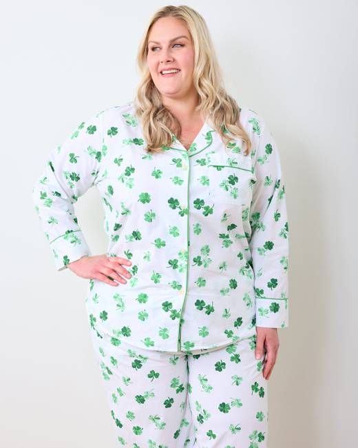 Lucky Clover - Tall Long PJ Set - Cloud