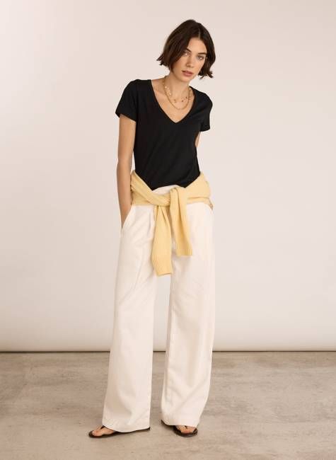 Teresa Organic Cotton Wide Leg Trousers