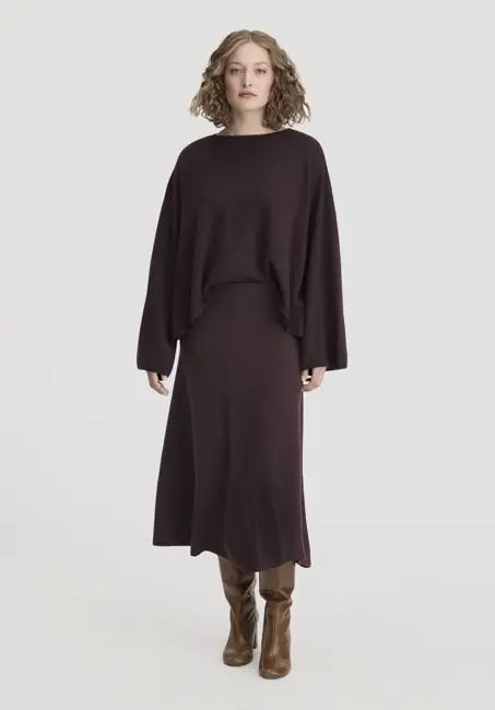 Knit Midi Skirt Regular made of organic merino wool with cashmere