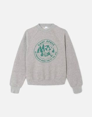 Classic "Camp Apres" Crewneck - Heather Grey