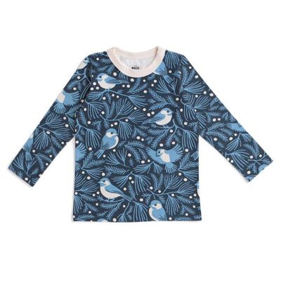 Long Sleeve Tee - Chickadees Navy & Blue