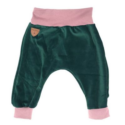 Mitwachsende Bio Nickihose Hygge mini, smaragd + rosa - kaufen