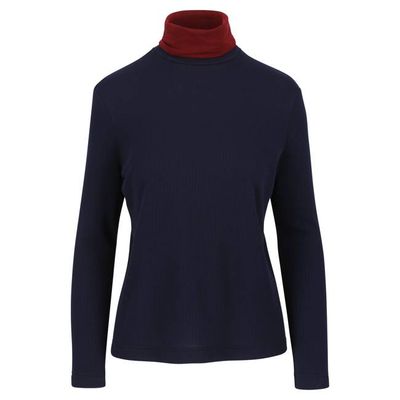 Cybele turtleneck navy / burgundy