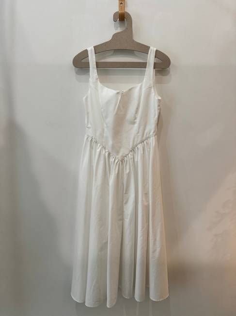 Sample Sale Iris Dress in White Poplin