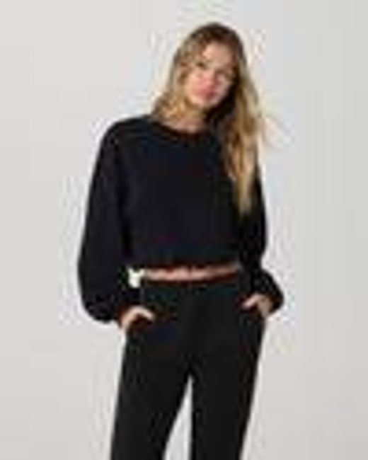 Sedona Bubble Crew | Women's Black Pullover Crewneck | Vuori