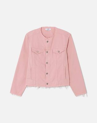 Cut Off Trucker Jacket - Washed Dahlia