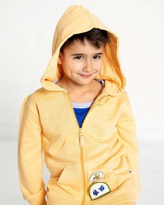 Kids' Organic Cotton Yellow Hoodie