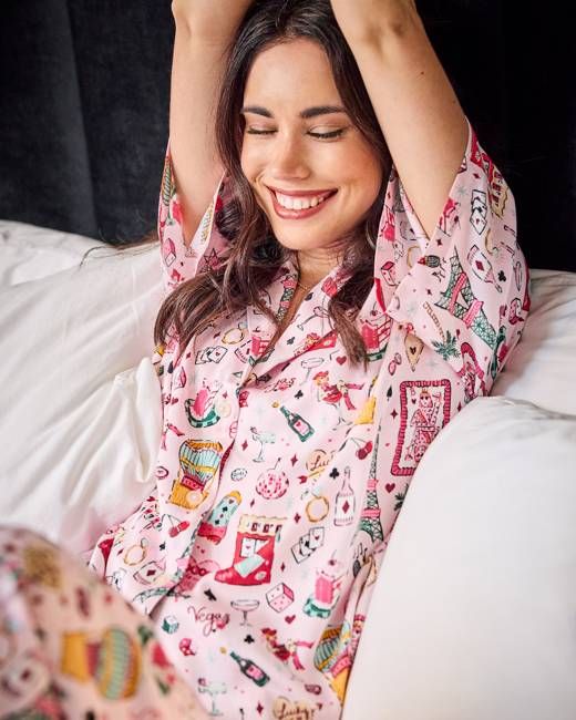 Viva Las Vegas - Petite Eco Satin Wildest Dreams Set - Lucky Pink