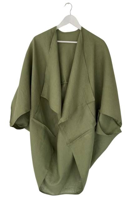 NEW! LINEN Kimono Green Olive