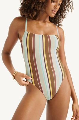 Jenna One Piece - Sand Dunes Stripe Crepe