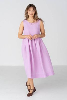 Kittel — Ärmelloses Leinenkleid in Übergröße