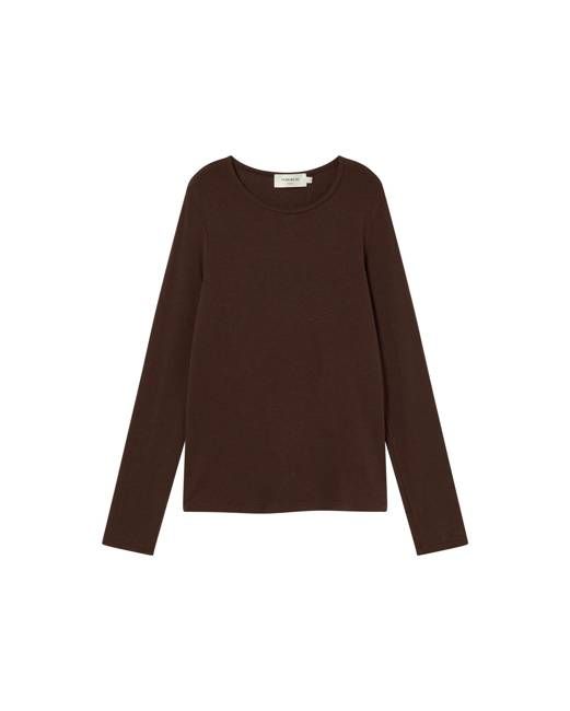 Brown cashmere Brisa top
