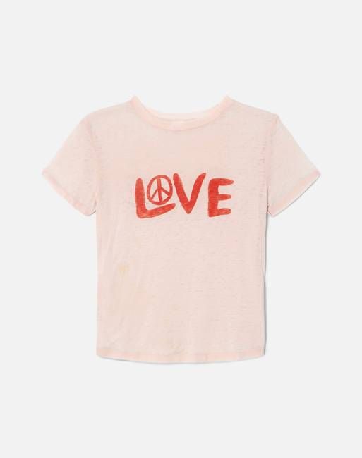 Classic Tee Love And Peace - Pink Salt