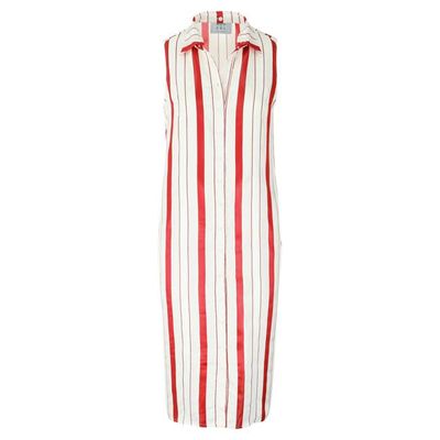 Venice dress red stripe