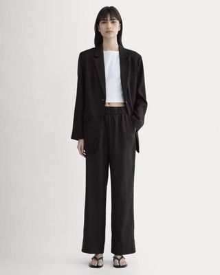The Linen Easy Pant | Black
