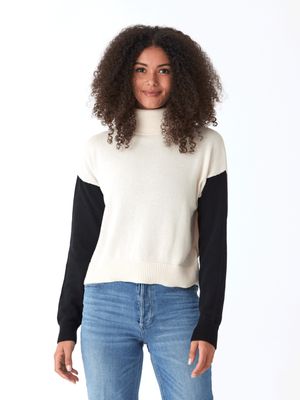 Avery Colorblock Turtleneck Sweater
