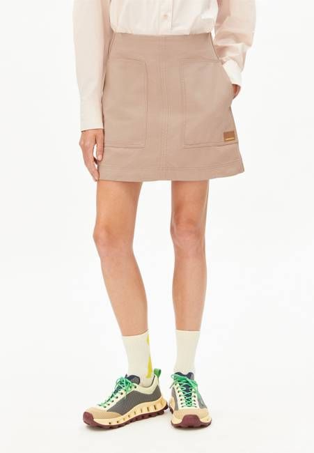 WORKWEAR CANVAS MINI SKIRT | true camel