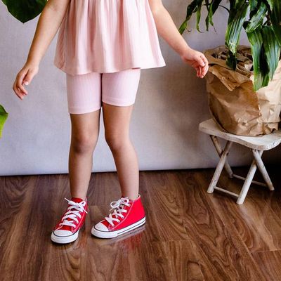 bike shorts | ballet pink