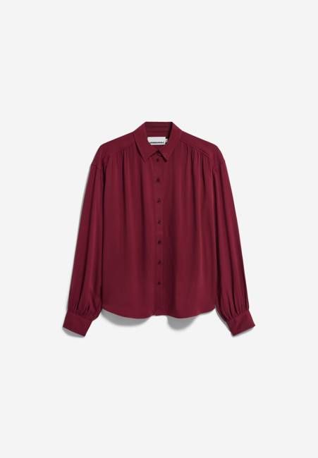 EFINARAA ECOVERO BLOUSE | velvet red
