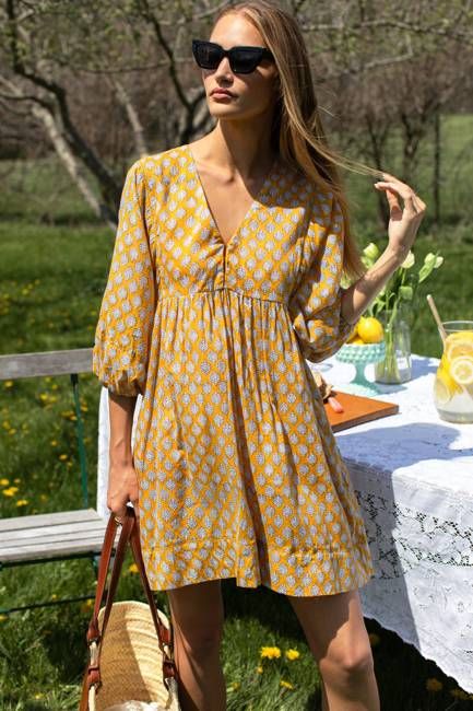Bastian Beachy Dress - Sisters Yellow Organic