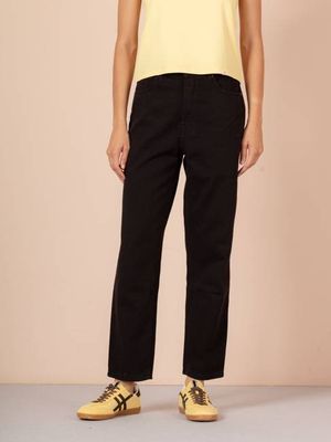 WOMEN'S MOMFIT BLACK PANTS TULSA VINTAGE BLACK