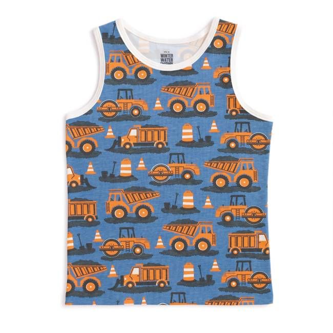 Tank Top - Roadwork Orange & Blue