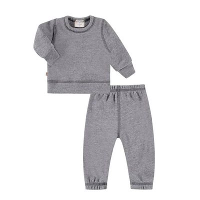 Heathered Fleece Sweatshirt and Sweatpant Set