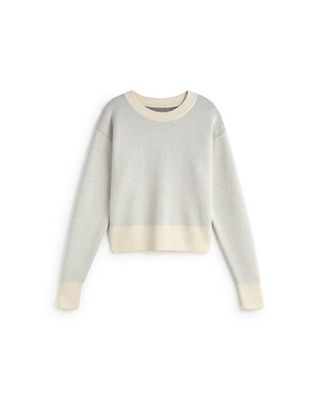 Ecru knitted flower Philis sweater