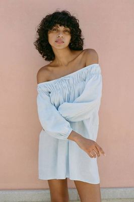 The Malou Mini Kaftan in sky blue