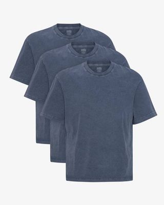 Oversized Organic T-Shirt - Neptune Blue (3-Pack)