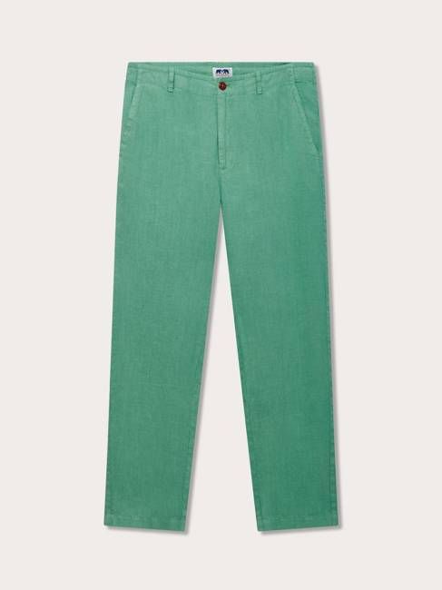 Men's Riviera Green Randall Linen Trousers