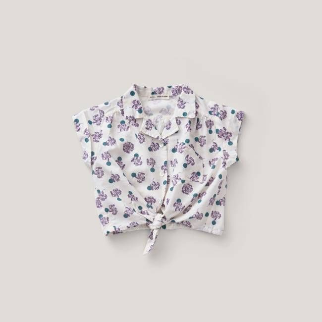 Loli Blouse, Carnation Print, Pansy