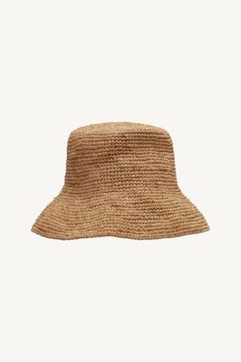 Tulum Bucket Hat - Caramel Raffia