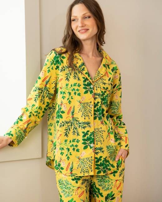 Herb Garden - Long PJ Set - Citrine